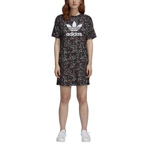 ADIDAS Floral t shirt dress L